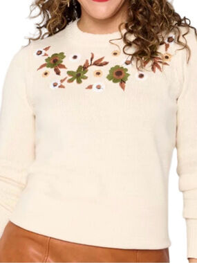 196. NWOT WOMENS STUDIO PARK XL DETAIL SWEATER